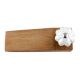 White Crackle Ceramic Melon Wooden Door Stopper